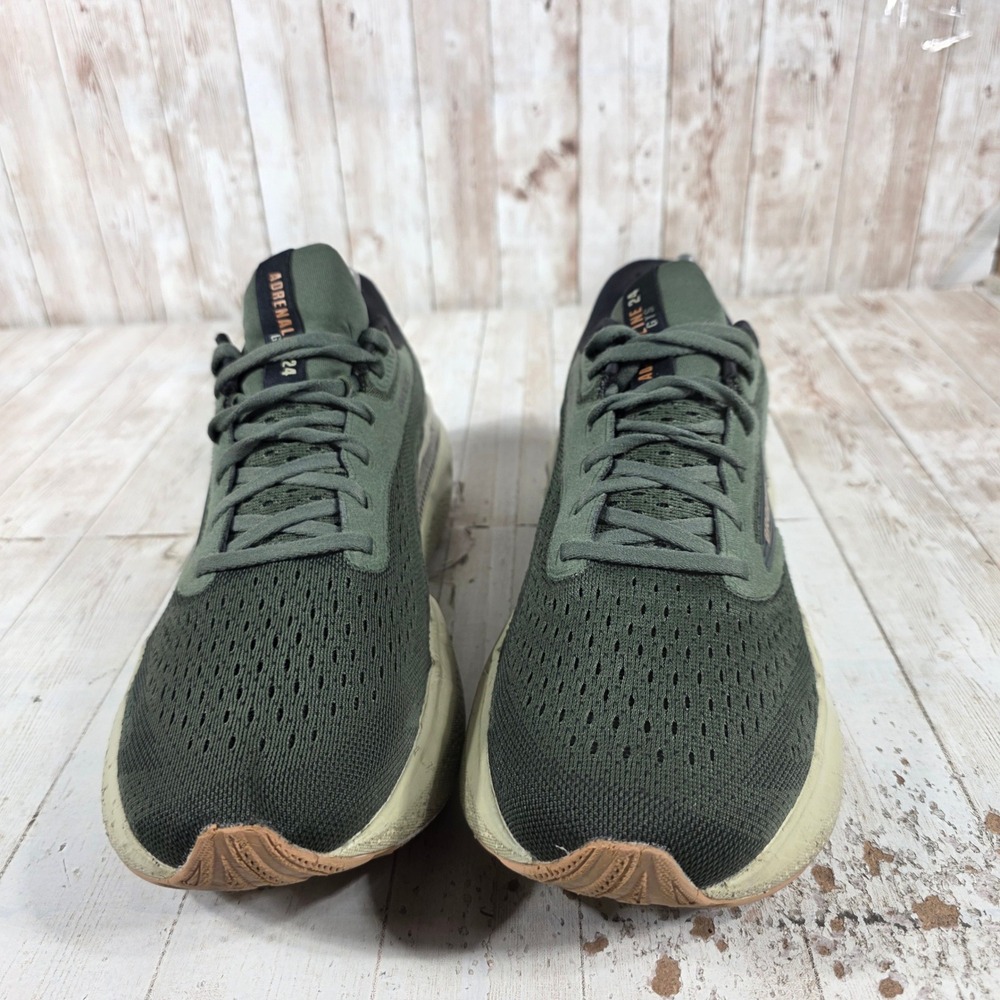 Brooks Adrenaline GTS 24 Mens Running Shoes Olive Green 9.5 D - Picture 4 of 9